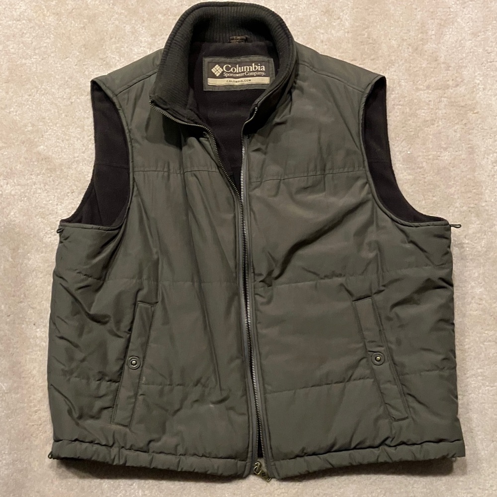 Columbia Men's Olive Green Quilted insulated Vest